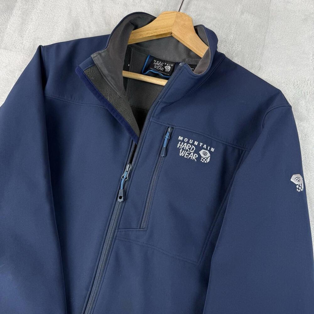 Mountain Hardwear Softshell Jacket Navy Full Zip Outdoor Hiking Men M Gorpcore